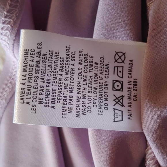 🌻 Long Sleeve Lilac Pastel Slinky XL V-Neck Top - Picture 5 of 5